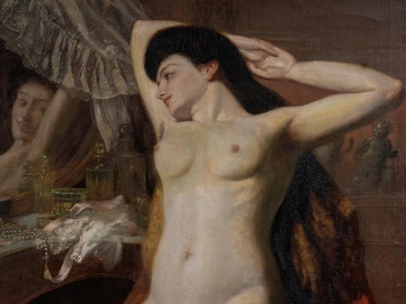 Médard Tytgat - Nudo femminile davanti allo specchio